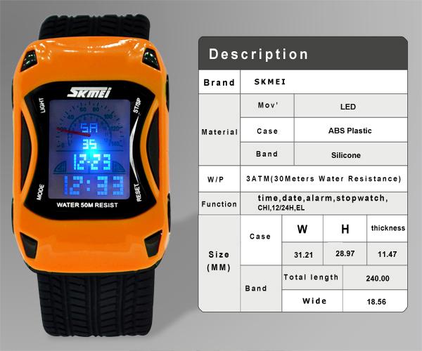 Relógios coloridos do LCD Digital para crianças com indicação diária do seletor do alarme