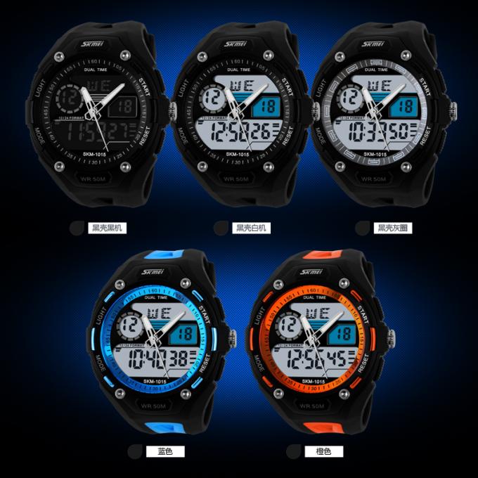 Cor personalizada impermeável Multifunction a pilhas japonesa do relógio 50m do esporte