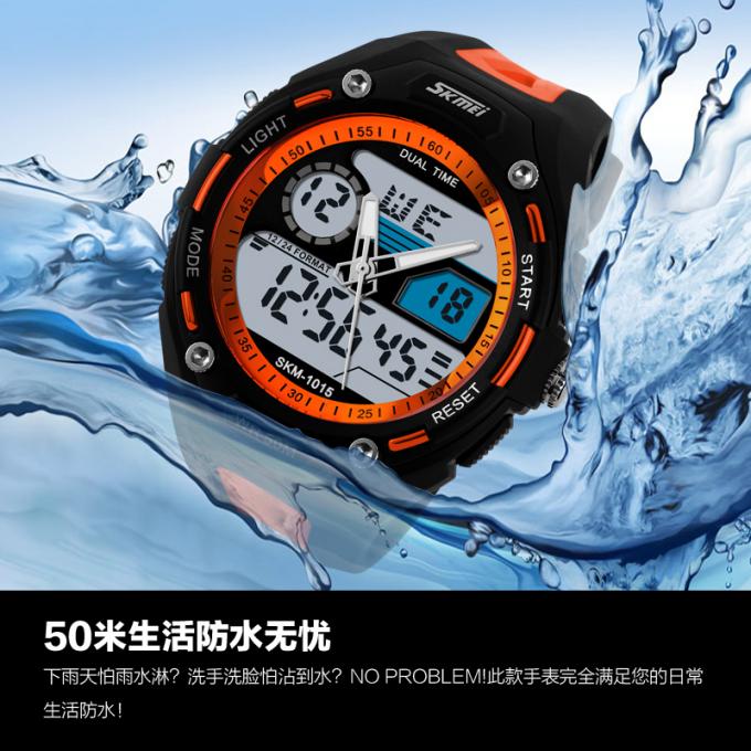 Cor personalizada impermeável Multifunction a pilhas japonesa do relógio 50m do esporte
