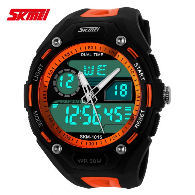 Cor personalizada impermeável Multifunction a pilhas japonesa do relógio 50m do esporte